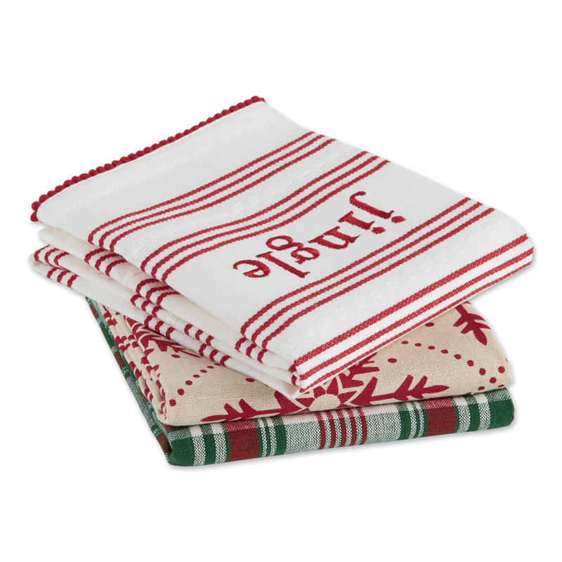 Ensemble de 3 serviettes à thé Jingle
