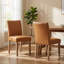 Chaise de salle à manger rembourrée, chaise de cuisine Parsons moderne, chaise d'appoint à haut dossier avec pieds en bois massif-695032666-695032667
