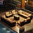  12 - Person Outdoor Patio Wicker Seating Group with Fire Pit Table-1200066979-1200066991
