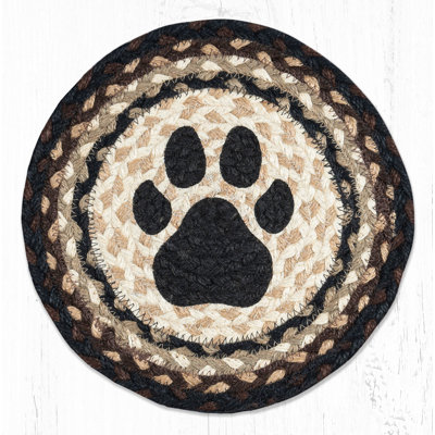  Dog Paw Printed Round Trivet 10"x10"