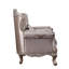 Chaise Jayceon en tissu et finition champagne avec coussin
