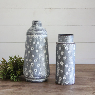 Vase de table en métal 16 po Kober