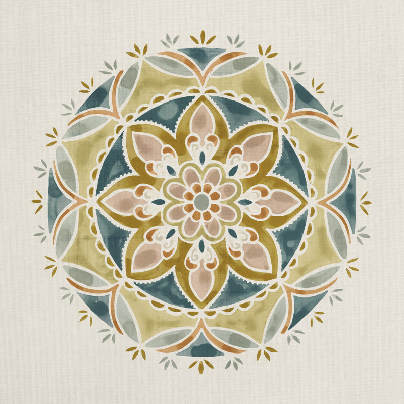 Summer Mandala III - Wrapped Canvas Painting, 30cm H x 30cm W x 3.8cm D