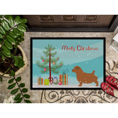 Norfolk Terrier No Pattern Christmas Doormat