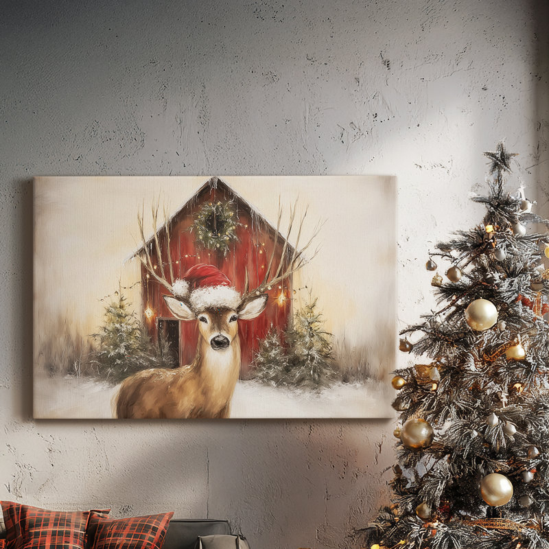 Gilded Manger Serenade-Premium Gallery Wrapped Canvas, 36" H x 24" W