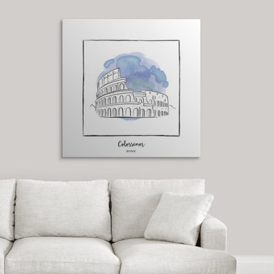 « colosseum-brushstroke édifices », impression