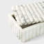 Boîte de rangement en marbre blanc sculpté-2133743803