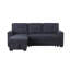 Canapé-lit modulaire réversible en tissu tissé gris foncé l 84,5 po Lucca II-121104714