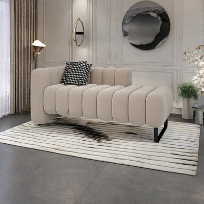 Banc rembourré en tissu