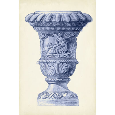 Palace Urns In Indigo II by Vision Studio - Wrapped Canvas Art Prints