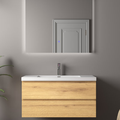 Meuble-lavabo mural simple 42 po A.Oak