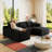 Compression Sectionals, 95 Inch Plush Corduroy Modern U Sofa For Home