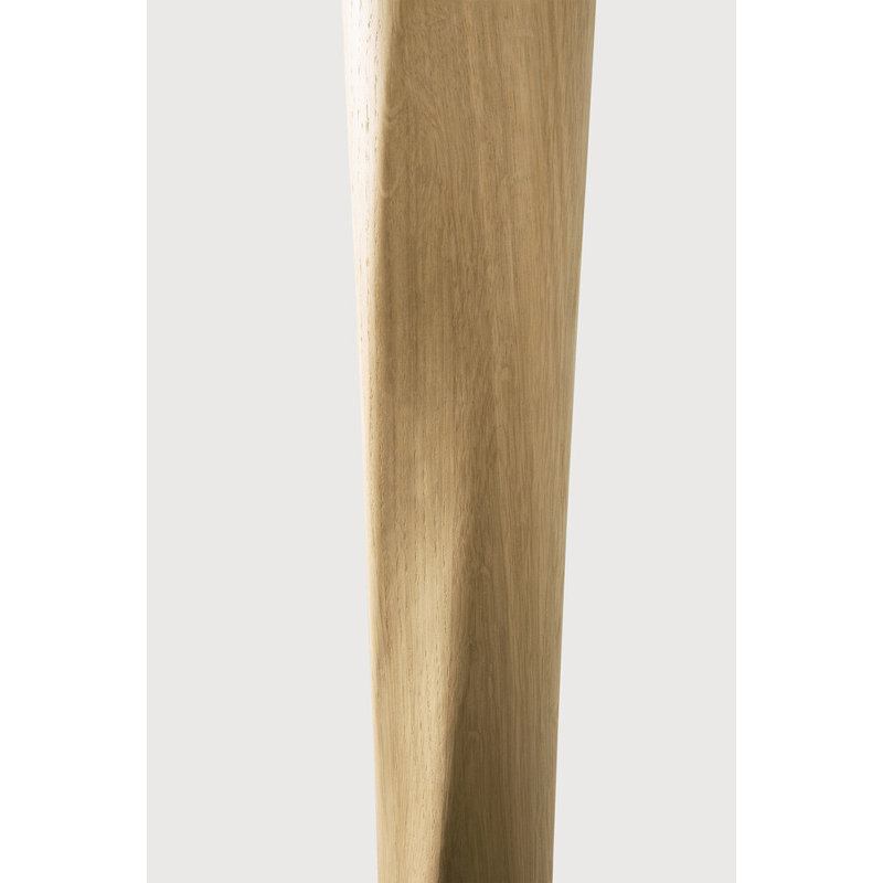 Torsion Round Solid Oak Dining Table, Oak, 30"H x 28"L x 28"W