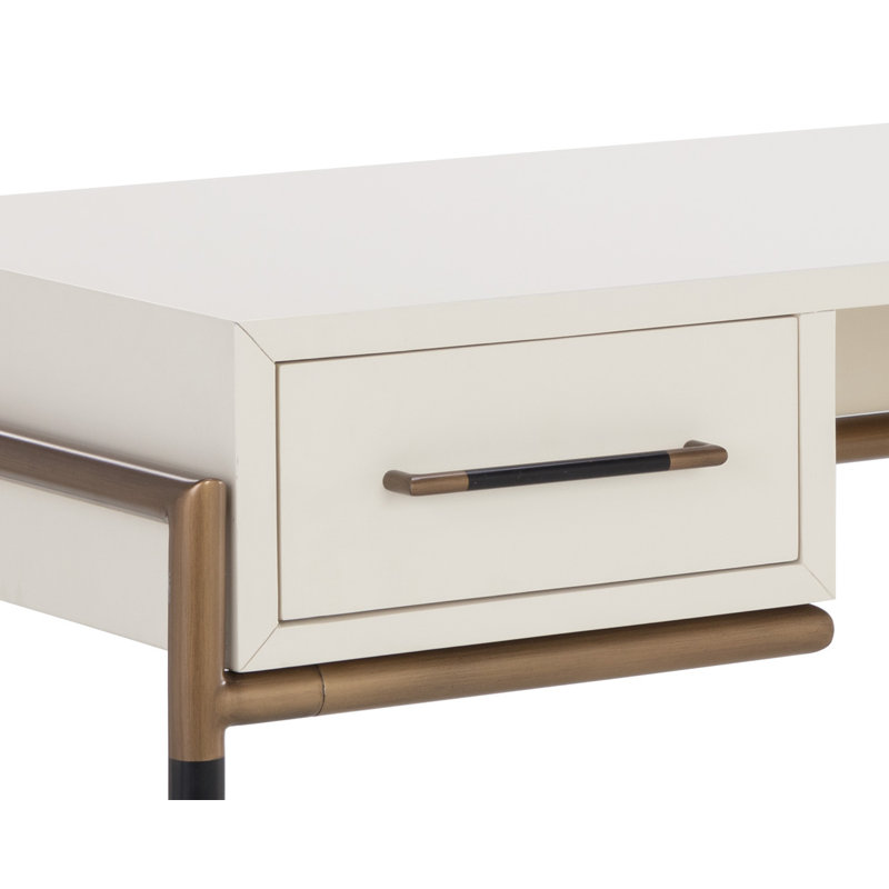 Weldrick Desk, White/Black