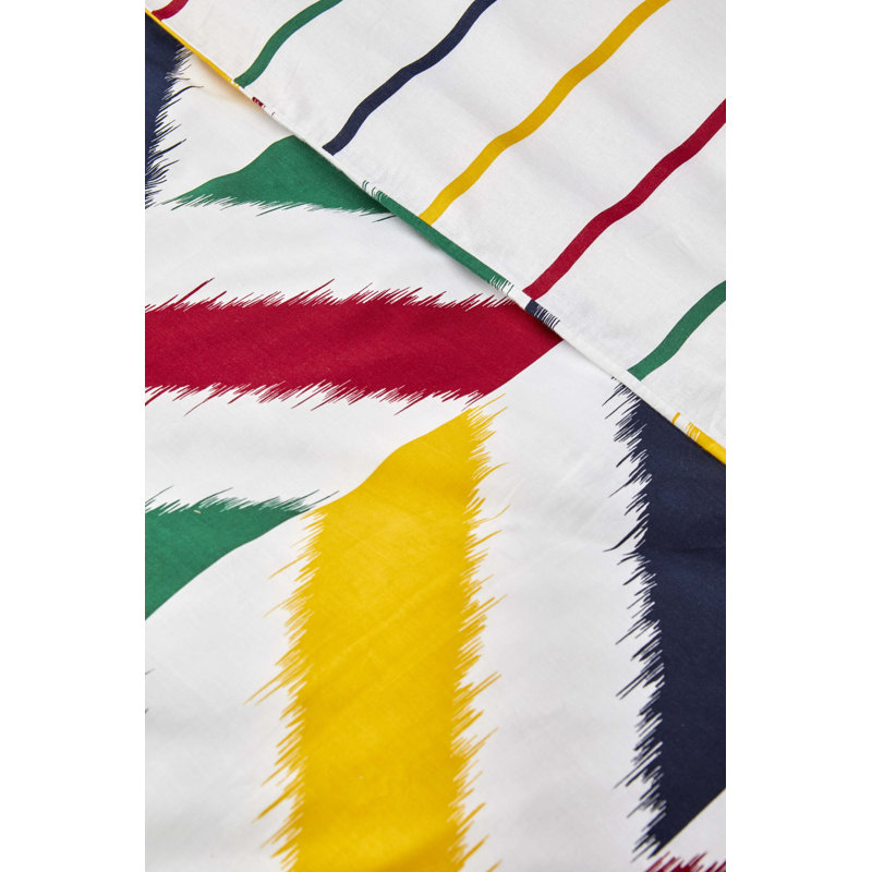 Yellow/Green/Red Reinforced Cotton 144 TC Reversible Duvet Cover Set