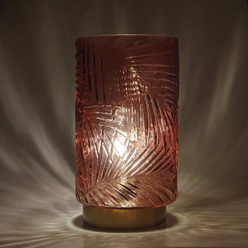 Carter Glass Novelty Lamp, Light Red