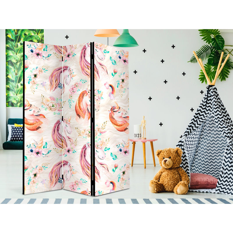 Karla 172cm H Folding Room Divider, 3