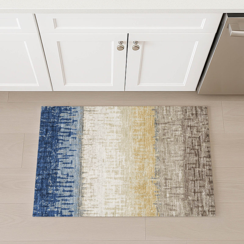 Machine Washable Indoor/Outdoor Chantille ACN2752 Striped Rug, Baltic, 2'6" x 3'10"