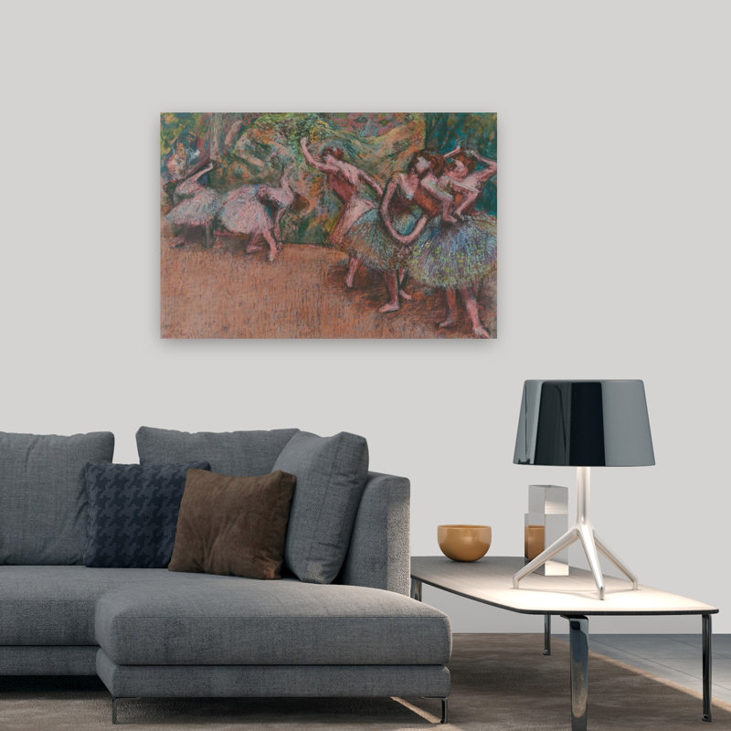 " Ballet Scene, C.1907 Abstract Contemporary Wall Art Print " by Edgar Degas, H 32 po x l 48 po
