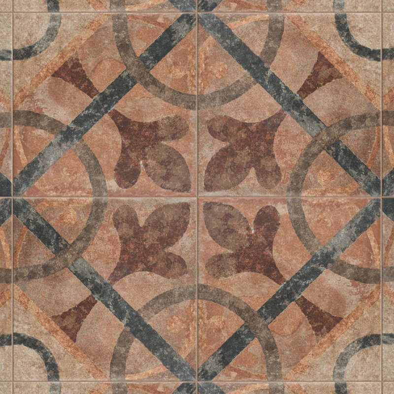 Carreau de porcelaine 9 po x 9 po Americana Cleveland