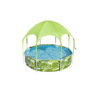 Plastic Round Frame Set Pool 20'' H x 96'' W x 96'' L