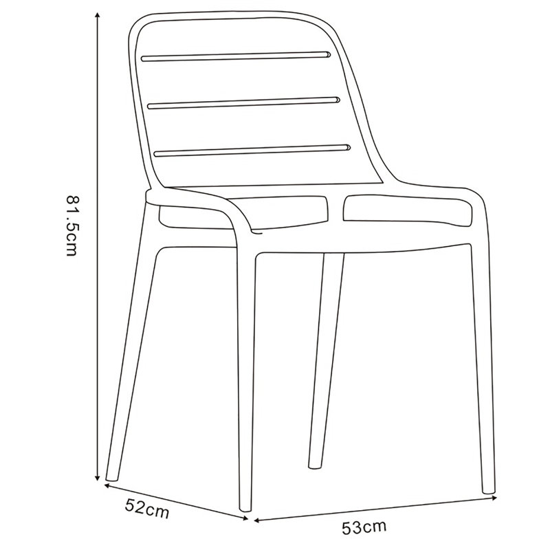 Jasper Outdoor Stacking Chair (Set of 4) - Army Green, Army Green