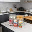 Bacs de rangement transparents empilables avec couvercles et poignées, 4 grands contenants en plastique pour garde-manger, cuisine, réfrigérateur, armoire, placard et salle de bain