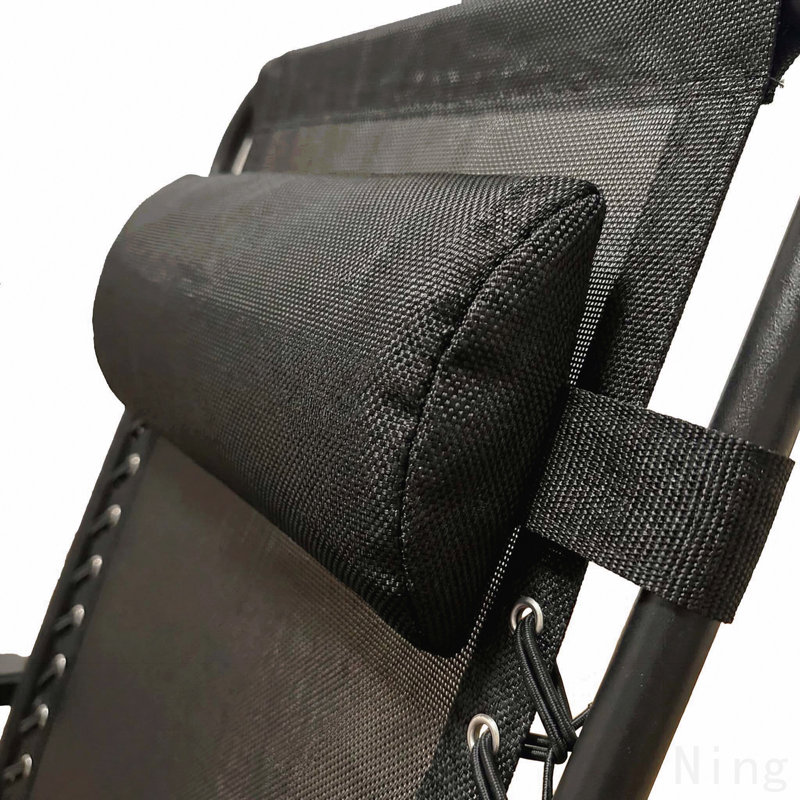 Ensemble de 2 chaises berçantes pliantes pour le patio, Noir