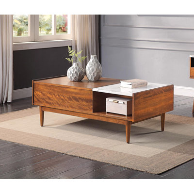 Table basse extensible à 4 pieds avec rangement Antyon