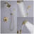 Rainfall & Waterfall Dual Shower System with Pressure Balance Valve & Handheld Showerhead
