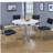 White and chrome round table