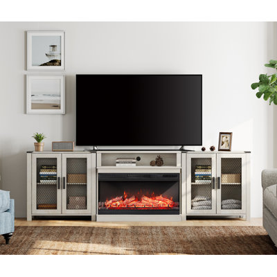 Meuble télé 3 en 1 avec foyer réglable Gracie Oaks