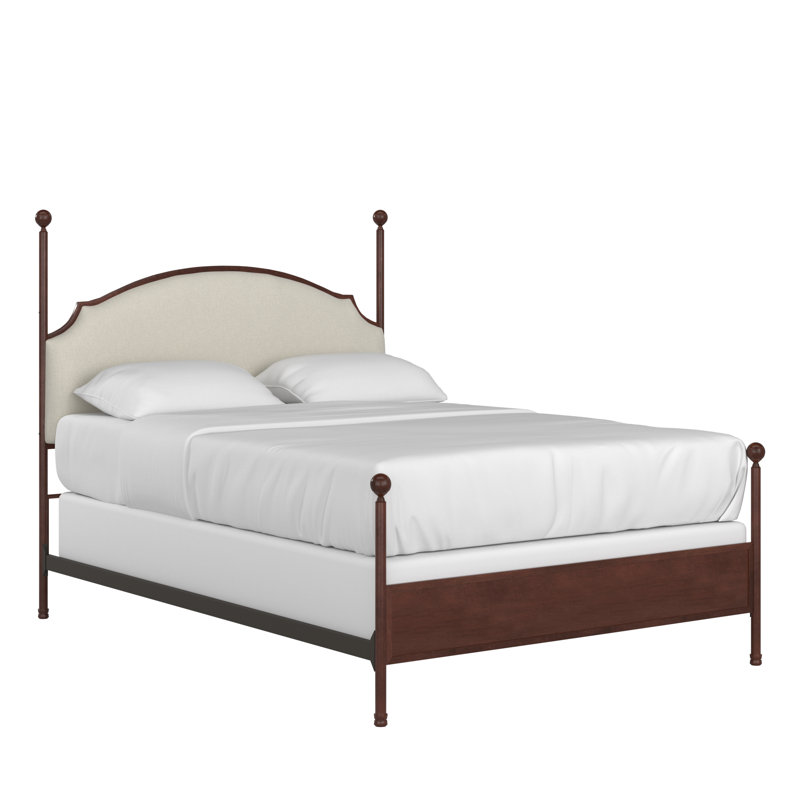 Marinez Upholstered Metal Standard Bed, Full