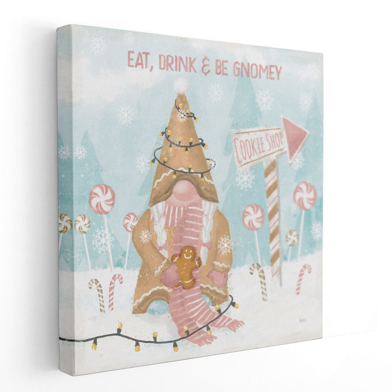 «Gnome Sweet Gnome III Blush», reproduction d'art sur toile, H 30 po x l 30 po