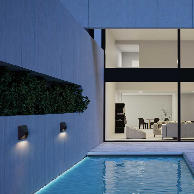 Haxby LED Wall Sconce for Indoor/Outdoor Use, 3-CCT Selectable, Dimmable, Wet Rated, ADA Compliant