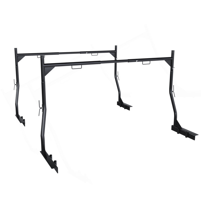 Support robuste pour échelle de lit de camion robuste - capacité de 900 lb, installation sans perçage, support réglable en acier de 46 à 71 pouces pour les kayaks, le bois d'œuvre, les planches de surf et les matériaux de construction