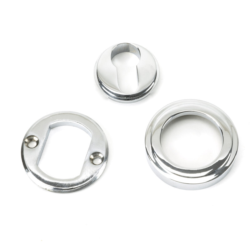 Euro Escutcheon Door Accessory, Polished Chrome