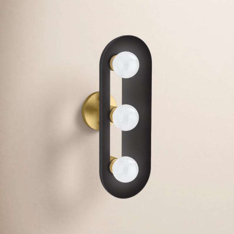 Jabot Three-Light Sconce, Black