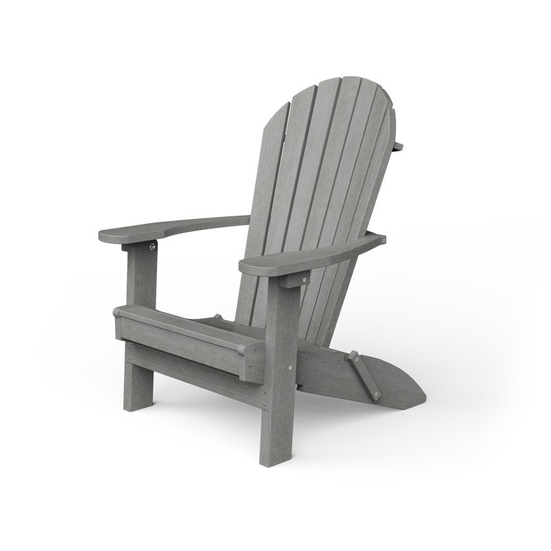 Wisby Foldable Outdoor Adirondack Chair, Driftwood Gray