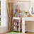 Tall Purse Organizer With 5 Purse Hanger， 6 Side Hooks, 3 Tier Floor，Standing Purse Rack Stand For Purse Storage, Narrow ， High-Capacity Handbag Organizer, Backpack Storage For Small Place