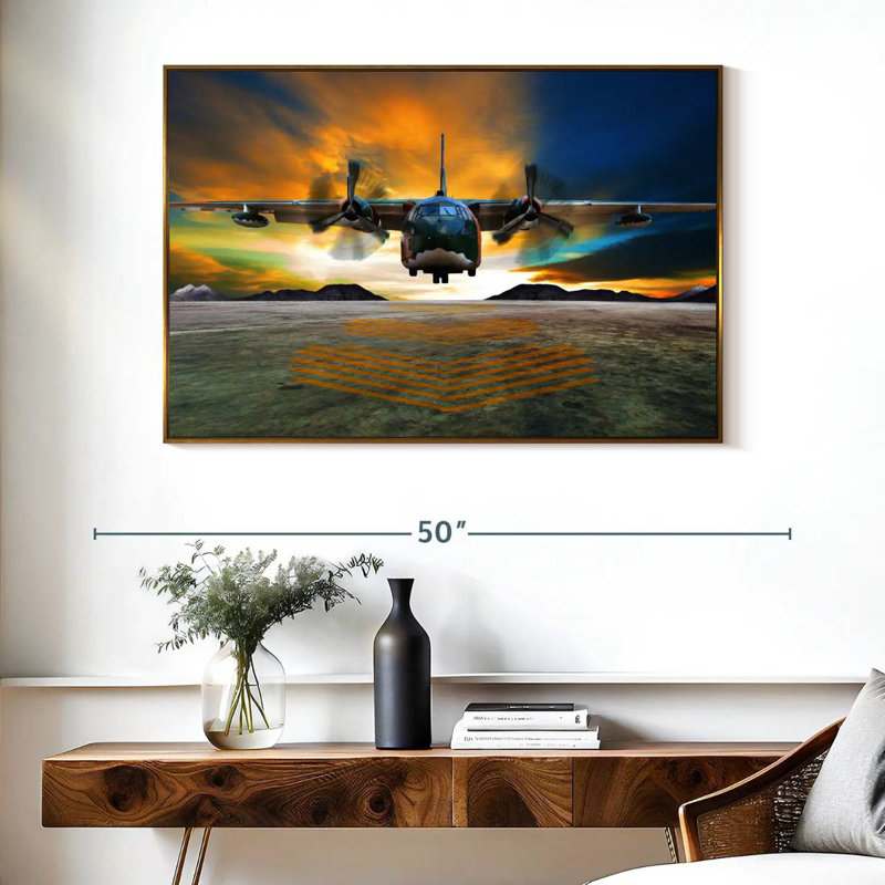 Air Force Aircraft, Floating Frame Gold, 40" X 27"