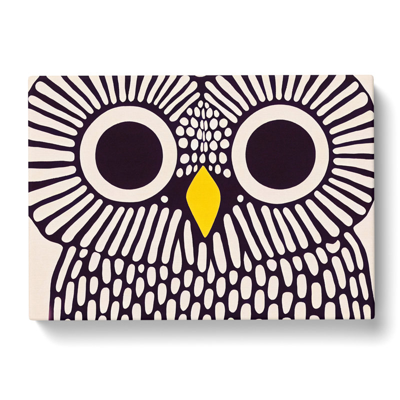 Vintage Owl Vol.1 Abstract - Wrapped Canvas Print, 40cm H x 60cm W x 3cm D