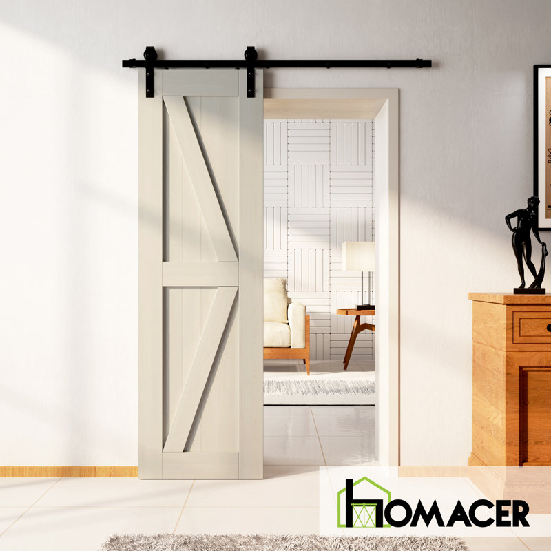 84 po de hauteur 5-en-1 Design Tinsmith gris couleur bois de pin massif fini / non assemblé une porte seulement