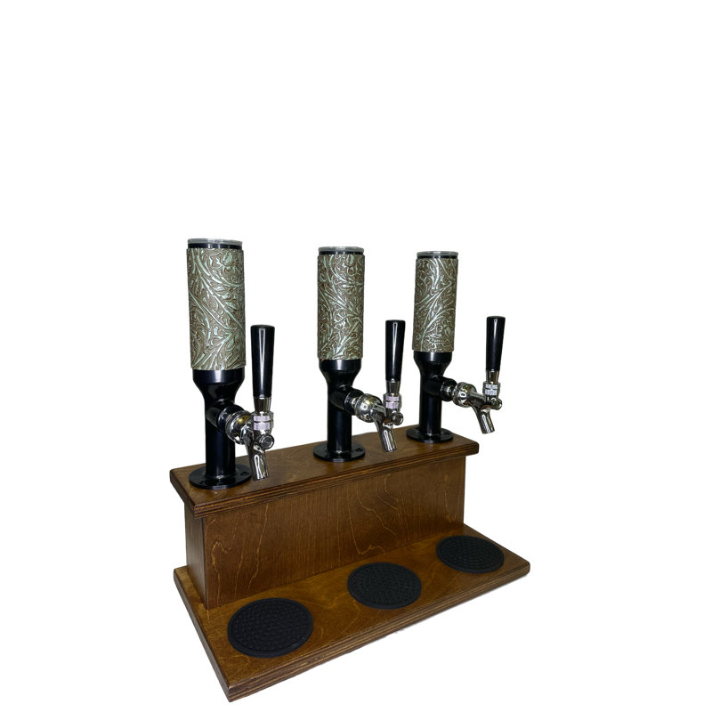 Triple Whiskey Towers Beverage Dispenser, Green 