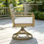 Chaises de patio pivotantes en aluminium avec coussins