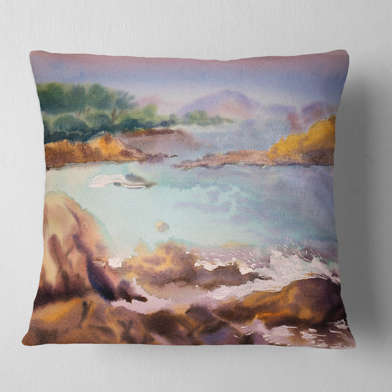 Coussin Seascape, 18 po x 18 po, Carré