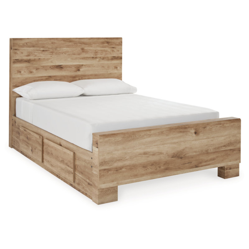 Hafizur Full Panel Bed With 1 Side Storage, Full