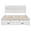 King Size Bed With Tall-Panel Headboard & Footboard, 2 Storage Drawers, Built-In LED Lights-808005635