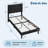 Upholstered Platform Bed Frame with Headboard, MDF & Wooden Slat Support, Noise-Free, Easy Assembly, No Box Spring Needed, Beige White, Black, Pink, Available in Twin XL, Full, Queen, King-708778183-708778180