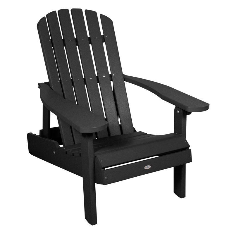 Chaise Adirondack pliante et inclinable Middiler, Noir